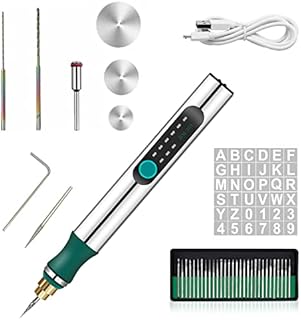 Electric Engraving Pen with 36 Stencils,25W Cordless Etching Engraving Tool with 35bits,USB Rechargeable Mini Micro Professional Engraver Machines for Jewelry Wood Metal Glass Stone Plastic
