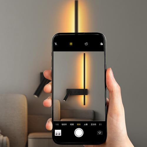 Lámpara de pared giratoria 270° con doble interruptor e iluminación LED 2