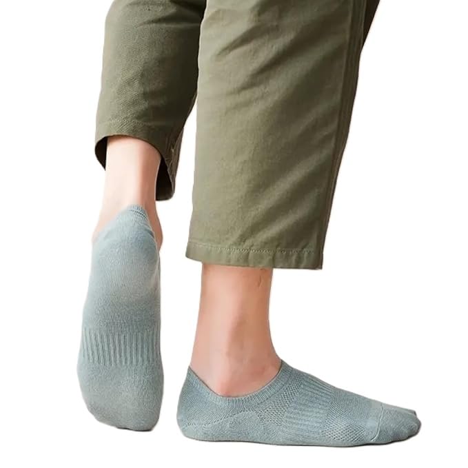 ™ Cotton Socks Ankle length Durable Breathable Free Size Casual Soft Breathable, Daily for Men & Women Stretchable Anti Odur Sweat Free Anti Slip | Pack of 5 Pair-image-31