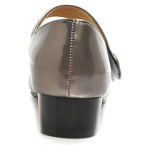 MAVMAX Women's Lolita Mary Janes Flat Ankle Strap Low Heel Pumps4