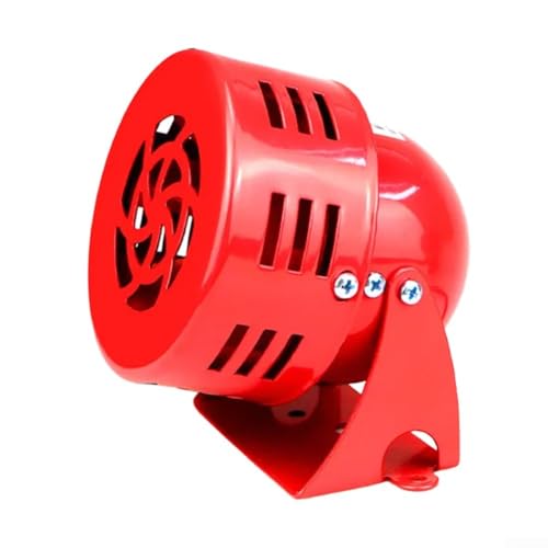 Shophubio - Shophubio Industrial Alarm System Red Alarm Siren with High Speed Motor and Two Way Wind Propeller for Urgency Alarm Sound in Construction Sites (DC 12V)