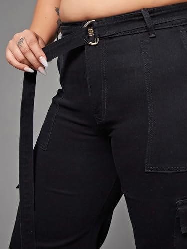 Image of Miss Chase A+ Women's High Rise Regular-Length Stretchable Denim Wide-Leg Shaping Jeans