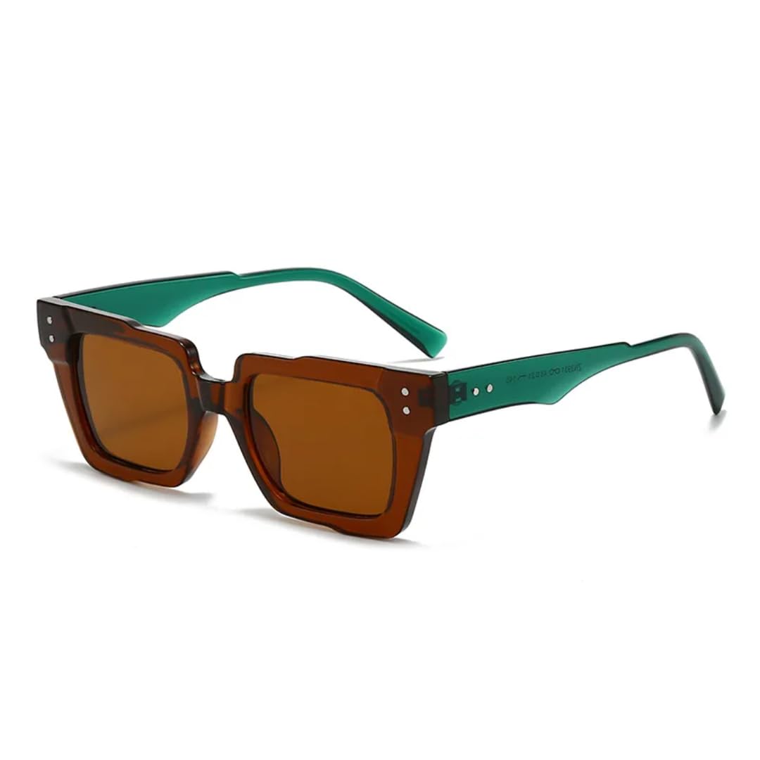 Lunettes de soleil œil de chat rétro punk aux rivets graphiques audacieux - 7