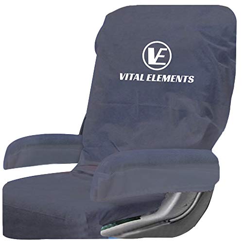 Airplane Seat Covers First Class Multi Colors (with Armrest) : Disposable Also for Theater and Restaurants (Grey)
