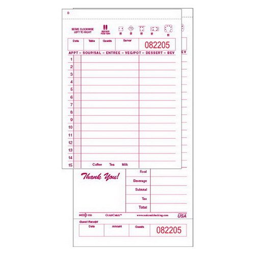 National Checking Co Ntc 2/Part-Carbonless-Stub (50/40) Bond/Marron|Wht/H NTC 950BND by NCCO – Maroon, Pack of 2000