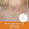 Lucky Feather Arkansas Shaped State Necklace, 14K Gold-Dipped Pendant on Adjustable 16”-18” Chain #3
