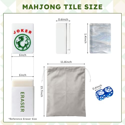 Set de Fichas American Mahjong de Acrílico con Bolsa y Accesorios miniatura 2