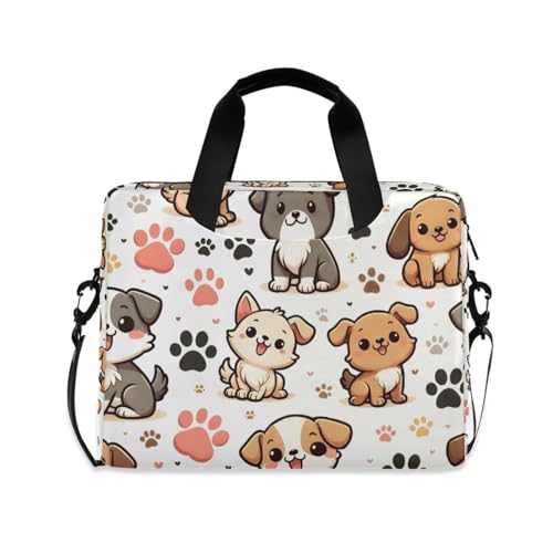 Funda para portátil ALAZA con estampado de huellas de perro miniatura 1