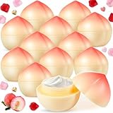 Swiffen 12 Pcs Peach Hand Cream Gifts Set for Women, Valentines Day Funny Fruit Hand Cream Gift for Teacher Appreciation Gift, Mother, Nurses, Bridal Shower, Employees, Peach One Sweet Birthday Party