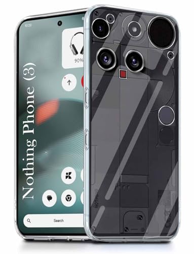 Image of Jkobi Silicone Back Cover Case for Nothing Phone 3 (Clear Shockproof Case with Camera Protection | Soft and Flexible | Transparent)