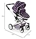 Bayer Chic 2000 - Puppenwagen Mika, 2in1 Kombipuppenwagen für Kinder von 4 bis 8 Jahren, Stars lila, 73 x 41 x 82 cm