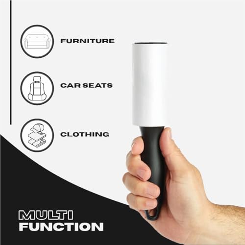 Image of MAYSON Lint Roller for Clothes & Pet Hair | 2 Refills + 1 Handle | 180 Sheets | Extra Sticky Lint Remover for Sofa, Carpet, Blanket & Furniture | Easy-Tear Spiral Cut Design