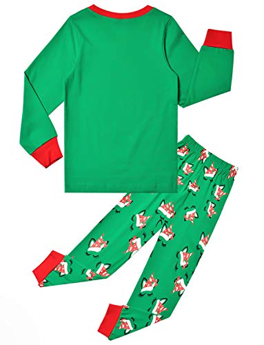 Jxstar Girls Christmas Pajamas Santa Unicorn Pj Set Cotton Pjs Long Sleeve Sleepwear…2