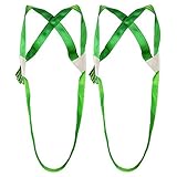 2er Set Möbeltrage-Kreuzgurt, ohne Haken, stufenlos verstellbar, grün, Klaviergurt Tragegurt Transportgurt