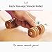 Imagen de Tuuli Accessories Rodillo Masajeador Aparato para Masaje Espalda Cuello Hombros Piernas Cuerpo Músculos Brazos Madera 18 x 7 x 6 cm