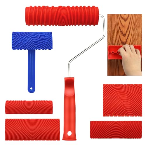 6 Pcs Wood Grain Tool Set for DIY Decorating