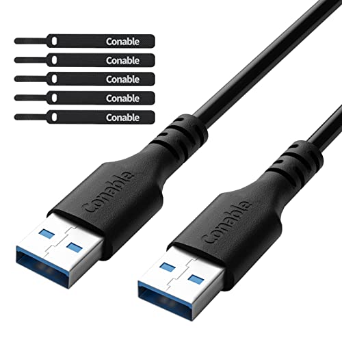USB to USB Cable 6 Toes, USB 3.0 Male to Male Twine, Sort A 5Gbps Knowledge Switch Cable for Exhausting Drive, Laptop computer, DVD Participant, USB 3.0 Hub, Monitor, Digicam, Set Up Field with 5 pcs Cable Ties- 6 ft
