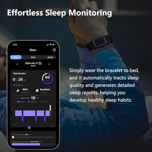 スマートブレスレット 健康フィットネストラッカー 心拍数睡眠トラッキング レディース サイクル管理 アクティビティトラッカー ステップカウンター マルチスポーツモード コール&アプリ通知 LEDライトリモートカメラ付き