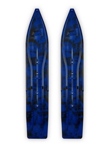 Pair of Black/Blue Multi Color Swirl Slydog Powder Hound 8