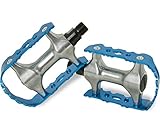 MTB Pedale aus Alu Anti-Rutsch Fahrradpedal Paar 9/16 Zoll Gewinde für Mountainbike/E-Bike/Trekking/City Fahrrad Pedal Set Aluminium Fahrradpedale Pedals EBike Fahrrad Fahrradpedalen rutschfest Blau