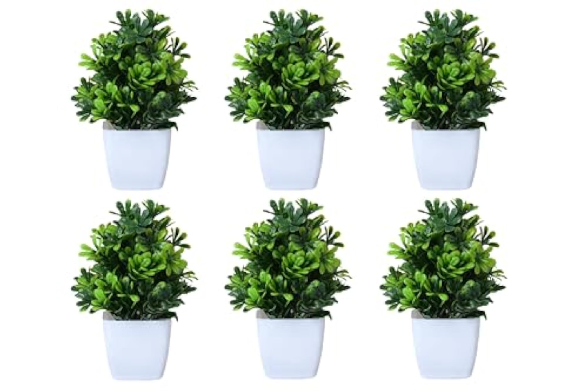 Artificial Plant with White Pot, Modern Indoor Decor