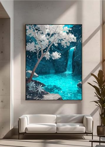 RNXAOPEN 5D Diamond Painting, áRbol Caer Pintura de Diamante, Redondo Taladro Completo DIY Diamante Painting, Gemas Artesanía kit de Arte de Mosaico para Principiantes y Regalo 20 x 30 cm PjY2072 4-5