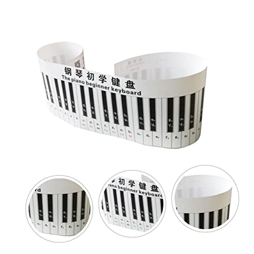 VICASKY Clavier de piano simulé clavier à touches 3d clavier pour piano clavier 3d claviers instrument piano enfant clavier piano débutant décalcomanies de clavier de piano PVC Black - Les Beatles, Paul McCartney, John Lennon, RIngo Starr, George Harrison VICASKY Clavier de piano simulé clavier à touches 3d clavier pour piano clavier 3d claviers instrument piano enfant clavier piano débutant décalcomanies de clavier de piano PVC Black – Image 3