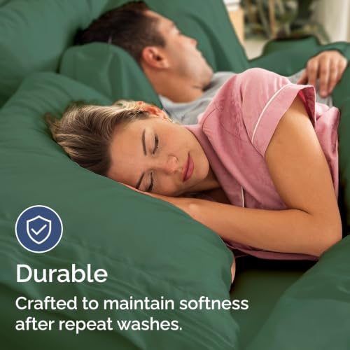Bulk Case Pack of 12 Queen Size 4 Piece Sheet Sets - Emerald Green by CGK Unlimited - Used condition - Image 5