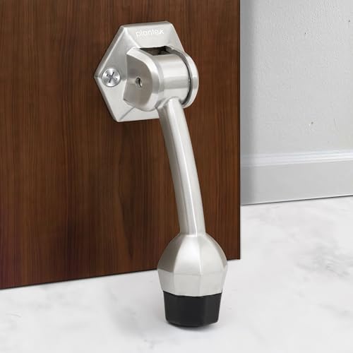 Image of Plantex Door Stopper for Main Door /5-Inch Stopper with Rubber Grip /Stoppers for Wooden Door /Stops for Door - Pack of 1 (Matt)