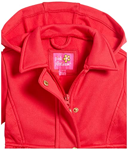Pink Platinum Girls' Lightweight Fleece Hooded Jacket2