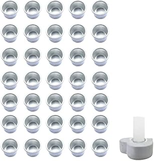 DKDDSSS 35PCS Candle Holders Aluminium Mini Candle Stick Holder Candlestick Holders Metal Candle Cup fro DIY Candle Making, Home Decor, Weddings, Parties and Table Settings