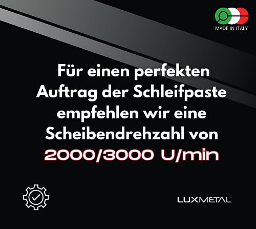 Lux Metal Polierpaste Messern Grün 700 g Ultrafein Schleifpaste für Spiegelnden Glanz Auf Aluminium Eisen Messing Chrom Kunststoff Holz Marmor und Weitere Metall - Perfekt Zum Polieren von Edelstahl