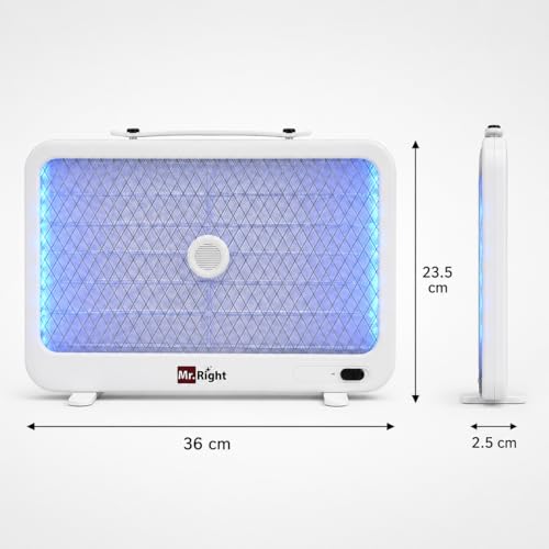Image of Mr. Right GLOWTRAP | Rechargeable UV LED Bug Zapper Lamp | Portable Mosquito & Fly Killer with 2000mAH Battery | USB Type-C Charging