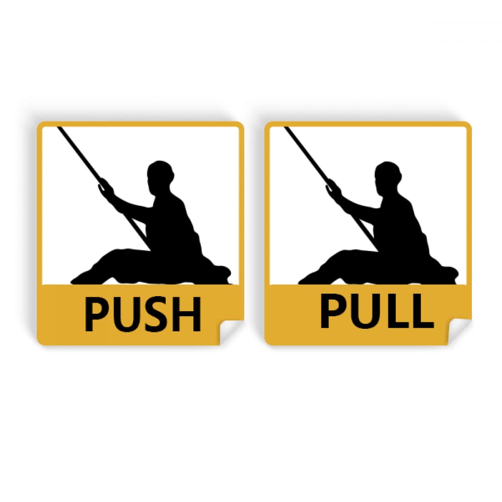 no/no Shaolin Stick Chinese Monk Soldier Culture Push Pull Door Sign Vinyl Stickers Shop