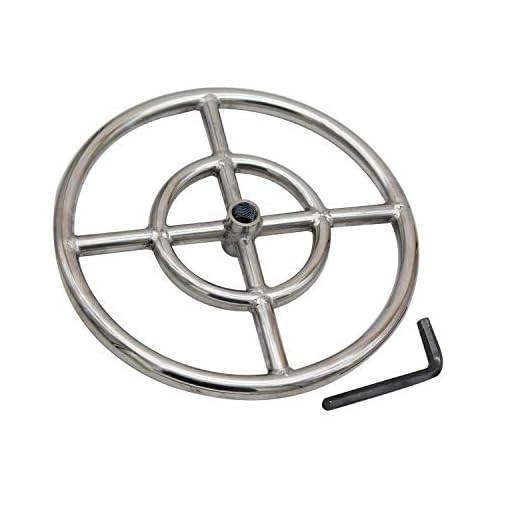 Meter Star - Quemador de anillo para hoguera de propano de acero inoxidable 304, 12 pulgadas, máximo 92,000 BTU