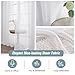 Ebesto Sheer White Curtains 84 Inches Long 2 Panels, Elegant Airy Transparent Light Filtering Window Curtains, Window Drapes for Living Room Bedroom, Top Dual Rod Pocket Design, 2x42Wx84L Inches