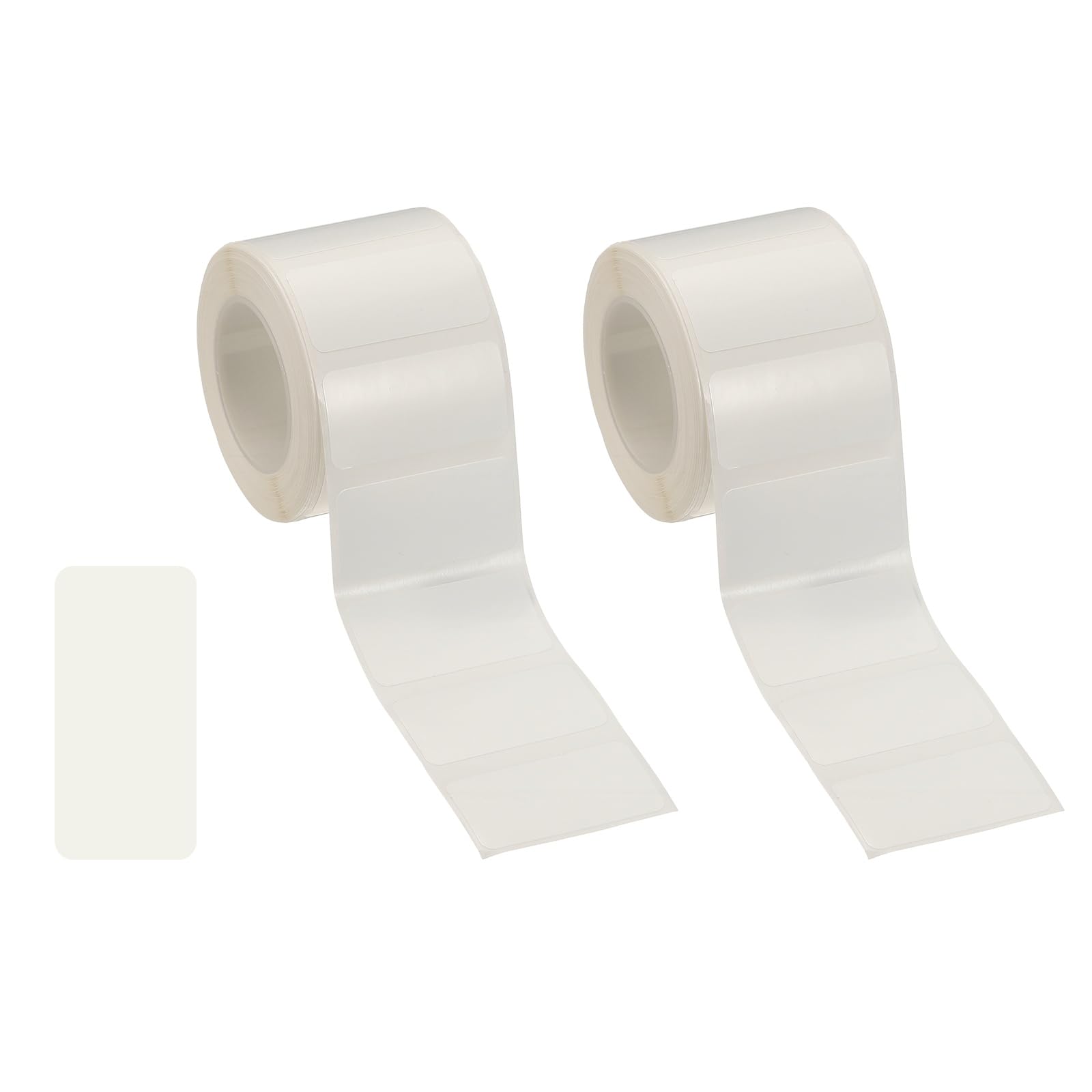 PATIKIL 800 Pcs Thermal Labels, 1.2x0.6 Square Thermal Printer Labels Stickers Self Adhesive Tags Paper 2 Rolls Small Waterproof for Printer Small Business Name Tag Barcode, White — image 1