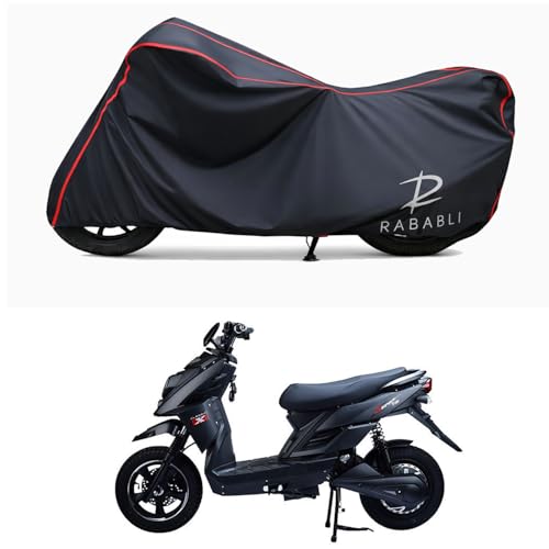 Image of Waterproof Bike Body Cover Compatible for | Tunwal T 133 | Taffeta Fabric, Red Piping Design, Bottom Elastic Fit | Dustproof, Sun UV & Rain Protection for All Bikes