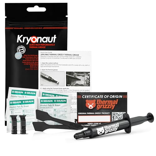 Thermal Grizzly Kryonaut - 5.55 Gram/1.5 ml Set - 2 x Applicator & 2 x...