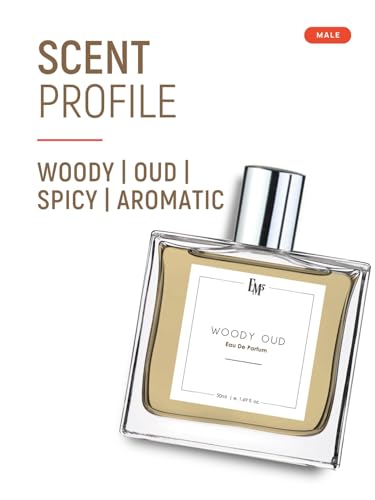 Image of EM5 Woody Oud Unisex EDP Perfume Spray for Men & Women | Woody Oud Spicy Fragrance | Day & Night Spray | Strong and Long Lasting Perfume.