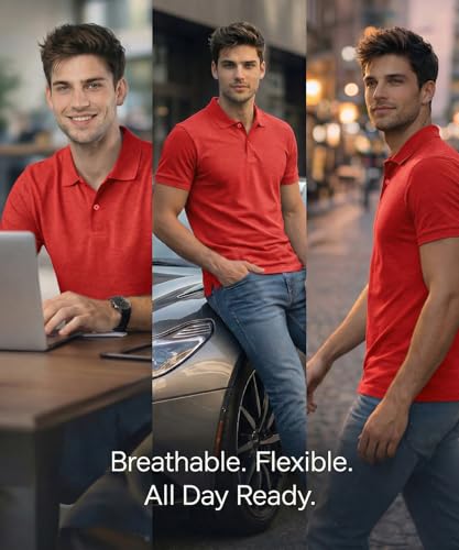 Image of Scott International Cotton Polo T Shirt | Collar Half Sleeves Plain T-Shirt | Tshirt for Men Stylish | Casual Tee for Office, Sports, Gym & Everyday Comfort | Men's Breathable All-Season Tshirt