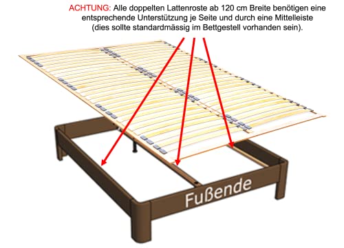 ECOFORM lattenbodem 120x200, 140x200, 160x200, 180x200, 200x200 - van fabrikant (120 x 200 cm) - Afbeelding 6