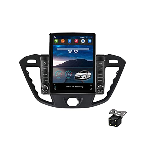 Estéreo de coche doble DIN con pantalla táctil Bluetooth, cámara de respaldo, sistema de navegación, SWC, 4G, WIFI, Carplay, DSP, radio RDS para Ford Transit Custom 2013-2018