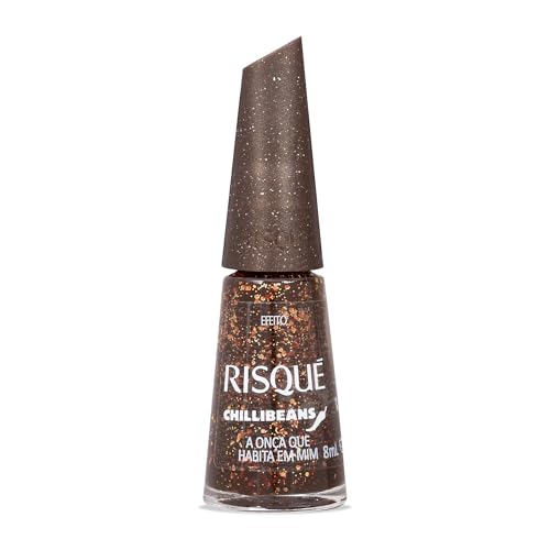Esmalte Marrom Risqué & Chilli Beans A Onça que Habita em Mim Efeito 8ml