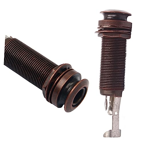 FUNOMOCYA Brass Foot Socket Guitar Bass End Pin Mono or Stereo Socket Bass Accessories Creative Cylinder Shape