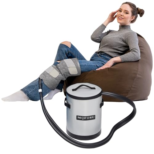 Cold Therapy Machine, Ice Machine for Knee Surgery, Help with Knee Pain Cold Water Circulating System with Pump, Adjustable Timer, Great for ACL,Swelling, Sprains (Gray)