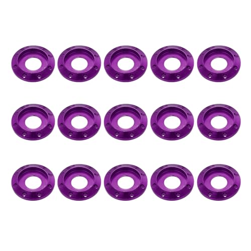 Rondelles M8 violettes pour drone RC moto alliage aluminium anodisé vis 8 trous lot de 15