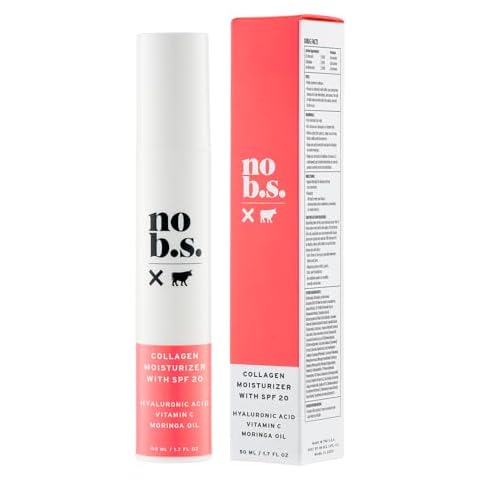 No B.S. (No Bad Stuff) Collagen Face Moisturizer with Spf 20, Face Lotion for Oily, Combination, Dry, Normal & Sensitive Skin, Age Defying Face Cream with Sunscreen, for Women & Men, 1.7 FL Oz Cover