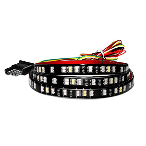 Light Strip for Truck 60' LED Tailgate Light Strip Full Function Brake Light Strip Running Light Turn Signal Reverse Lights for, SUV, RV, Trailer, Accessories for Ford, Chevy, etc, No Drill Install