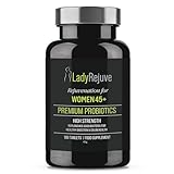 LadyRejuve Premium Probiotics for Women 45+ – 10 Billion CFU – Supports Digestive & Menopausal Health – 180 Vegan Tablets – Made in UK